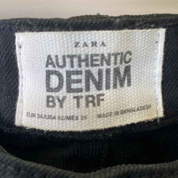 Zara Authentic Denim by TRF black high waist jeans Sz 2 - Picture 4 of 10